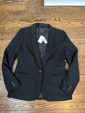 J.CREW NWT size 8 Black Shawl-Collar Single-Button Blazer